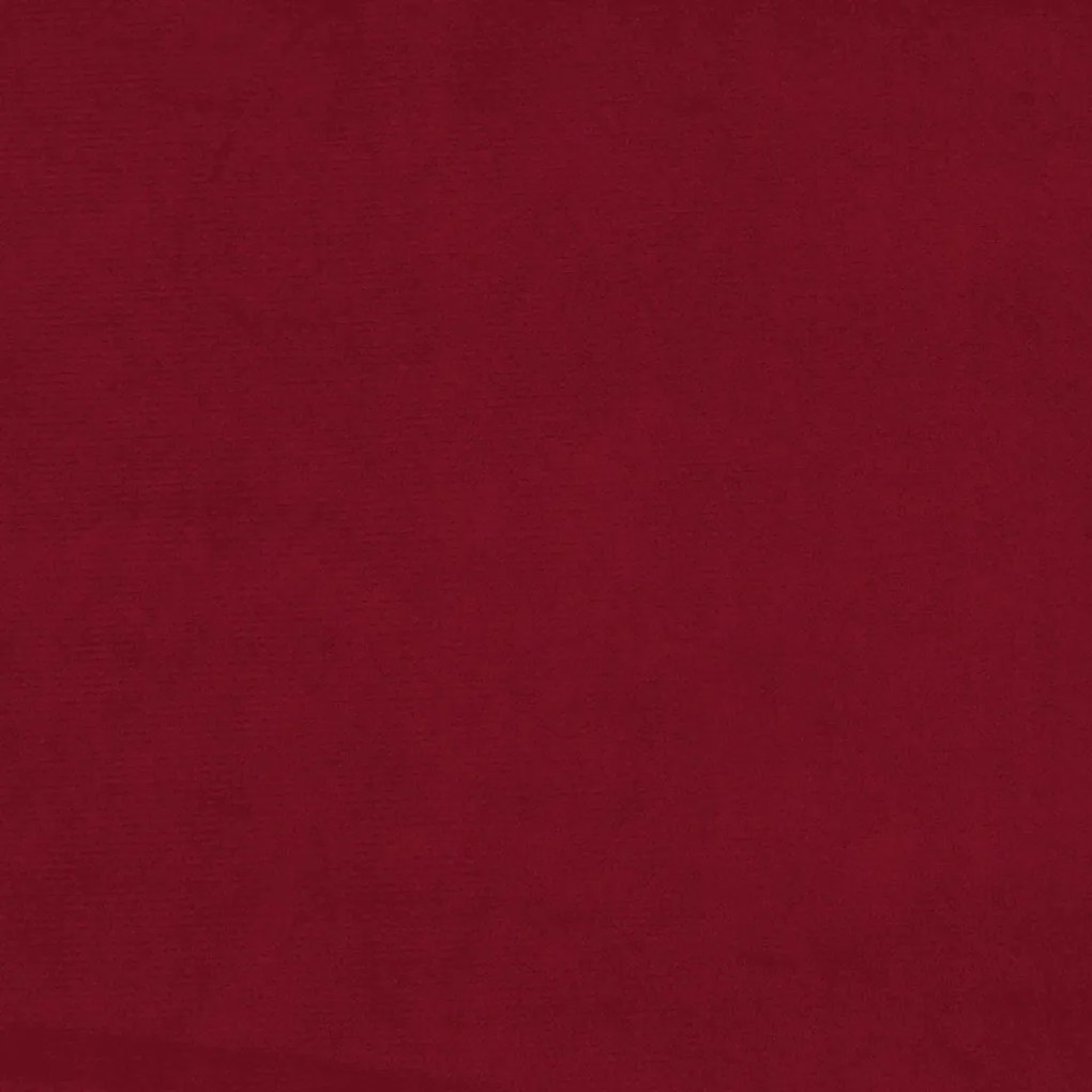 Sofá-cama de 2 lugares veludo vermelho tinto