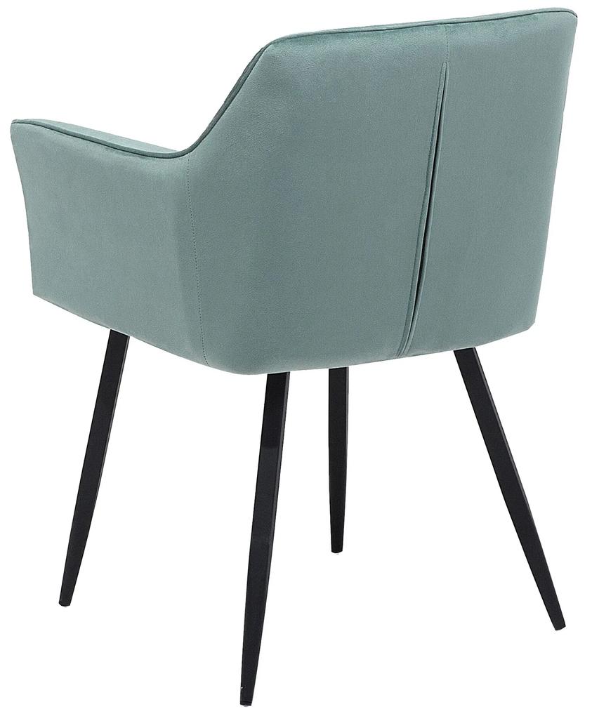 Conjunto de 2 cadeiras de veludo verde menta JASMIN Beliani