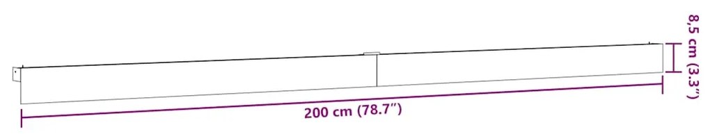 Kit de ferragens para porta de correr tira liga alumínio 200 cm