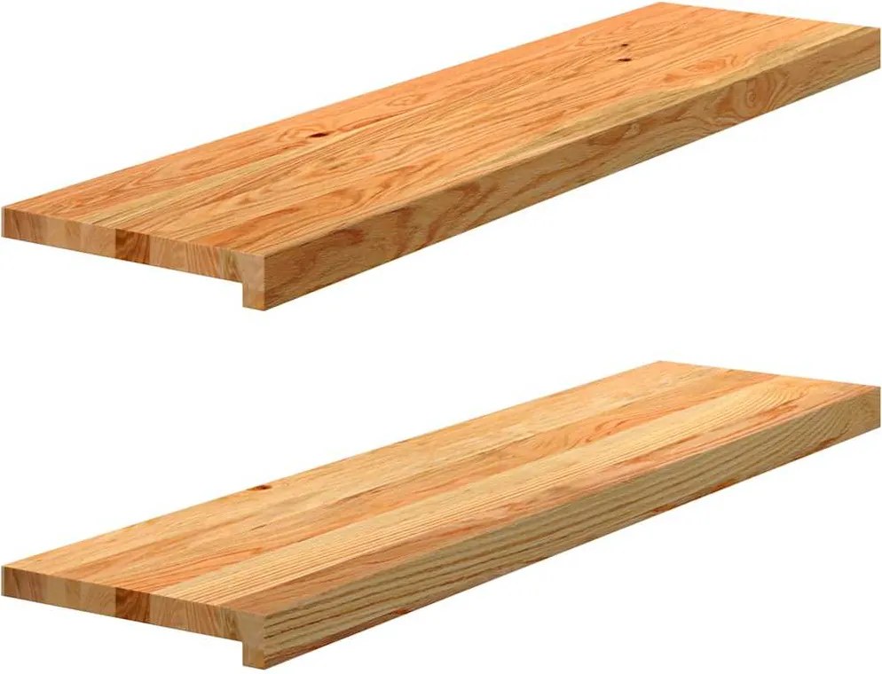 vidaXL Soleiras da janela 2 pcs 100x25x2 cm carvalho castanho-claro