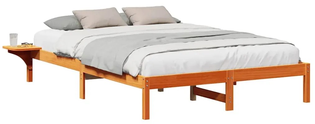 Estrutura de cama com mesas de cabeceira Castanho 140 x 200 cm