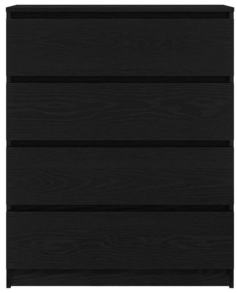 Aparador 80x35x99 cm derivados de madeira carvalho preto