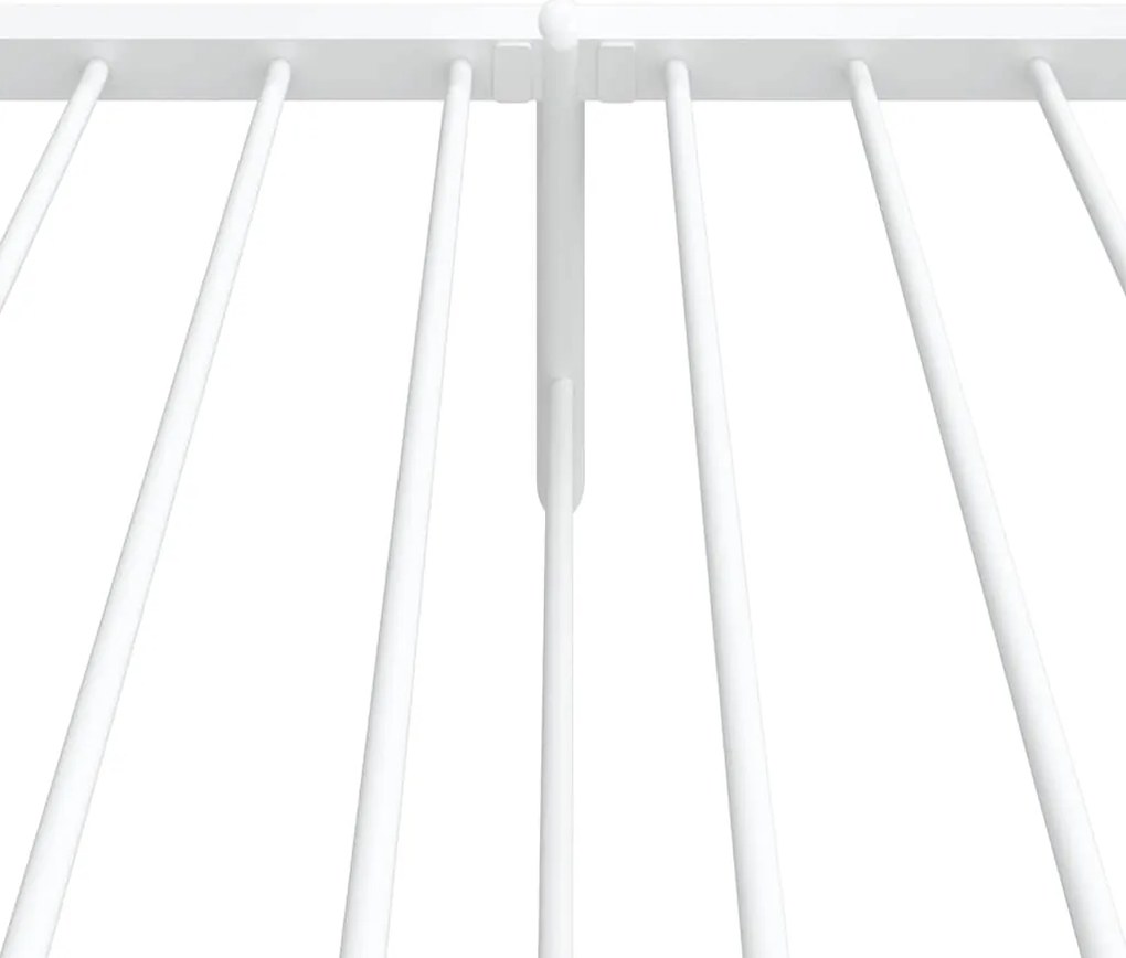 Estrutura de cama com cabeceira e pés 100x190 cm metal branco