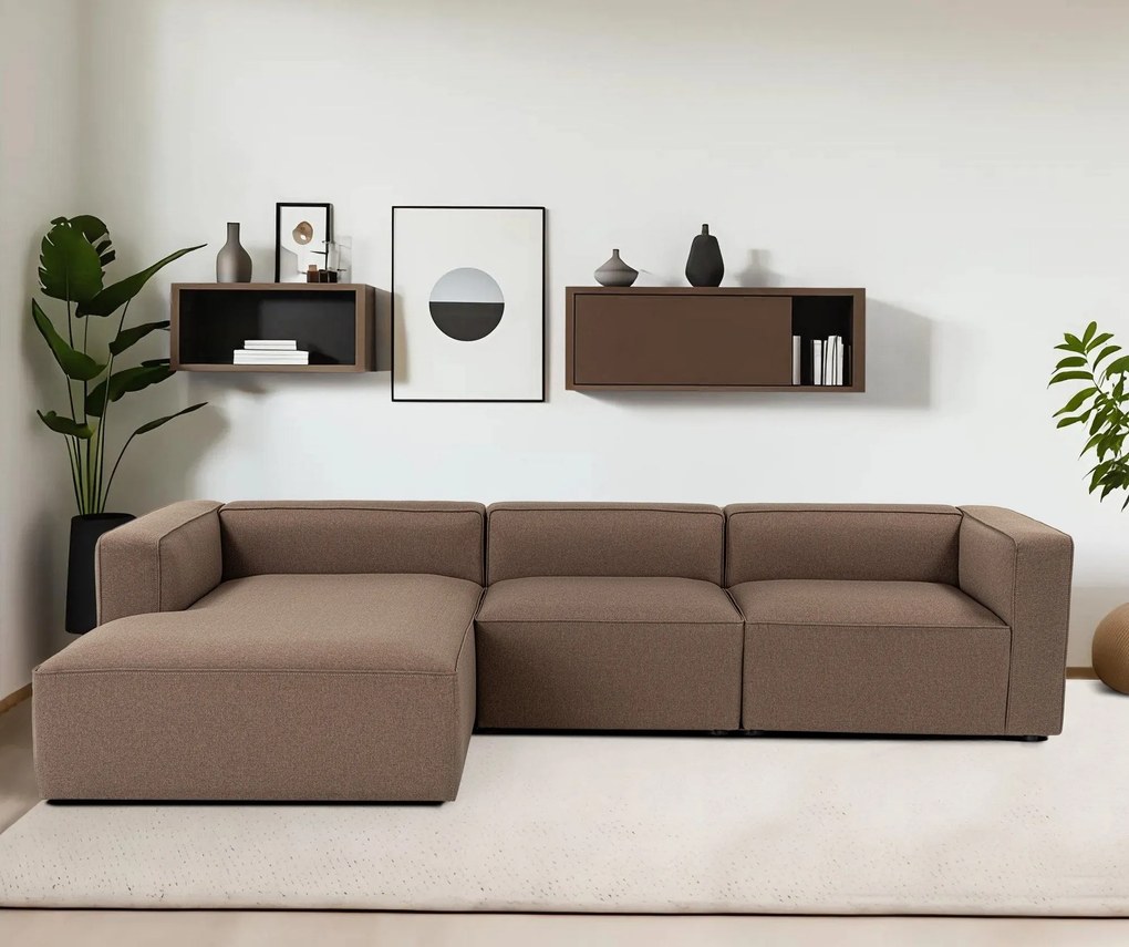 Sofá de Canto Mora XL – Castanho – 320 cm