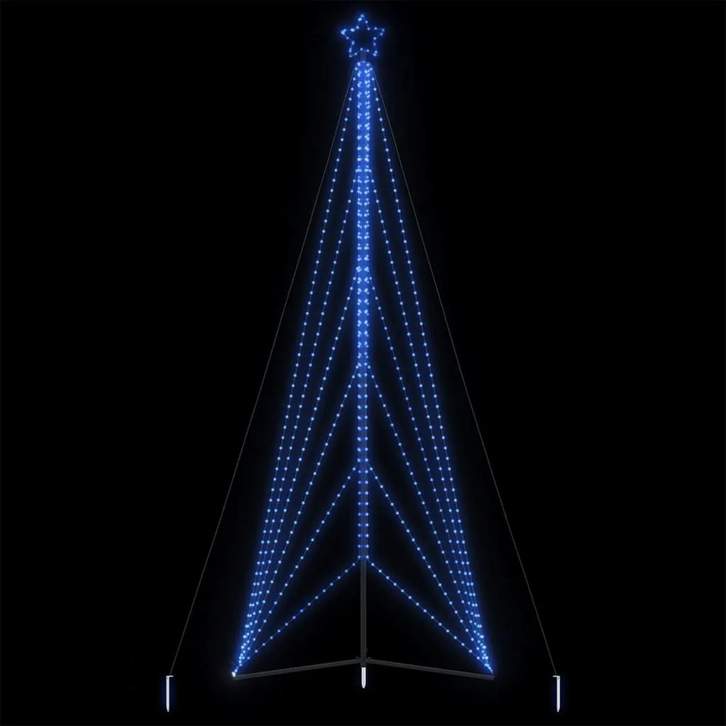 vidaXL Árvore de Natal LED 861 LEDs Azul 478 cm