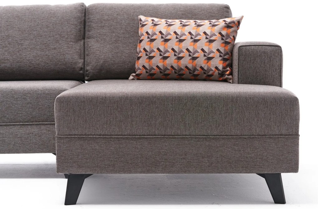 Sofá-Cama de Canto Efsun – Castanho – 300 x 78 cm