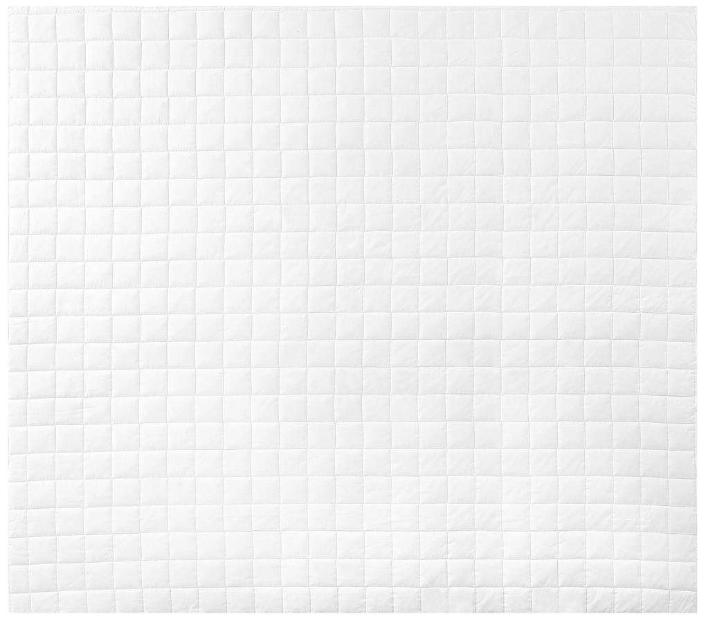 Edredão de verão leve em poliéster e algodão branco 220 x 240 cm ANNAPURNA Beliani