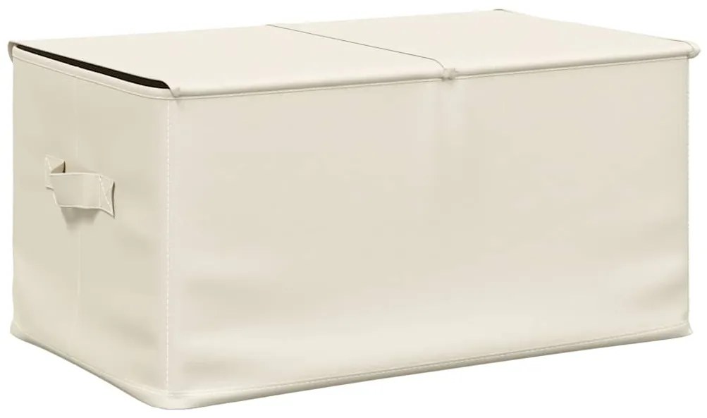 Caixas de arrumação 2 pcs 50x30x25 cm tecido creme
