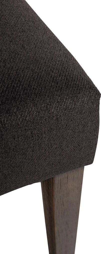 Conjunto de 2 cadeiras de sala de jantar Tecido preto