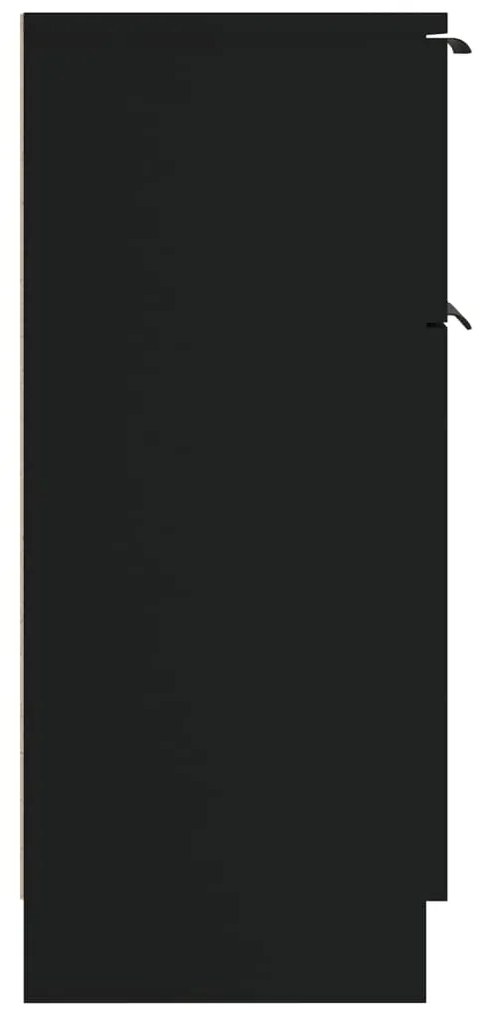 Aparadores 2 pcs 30x30x70 cm derivados de madeira preto