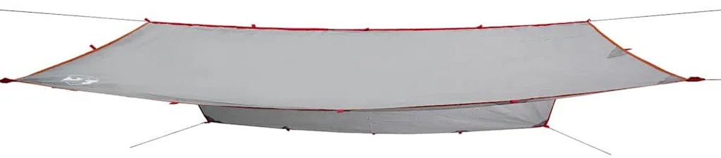 Lona de campismo 500x294 cm impermeável cinzento e laranja