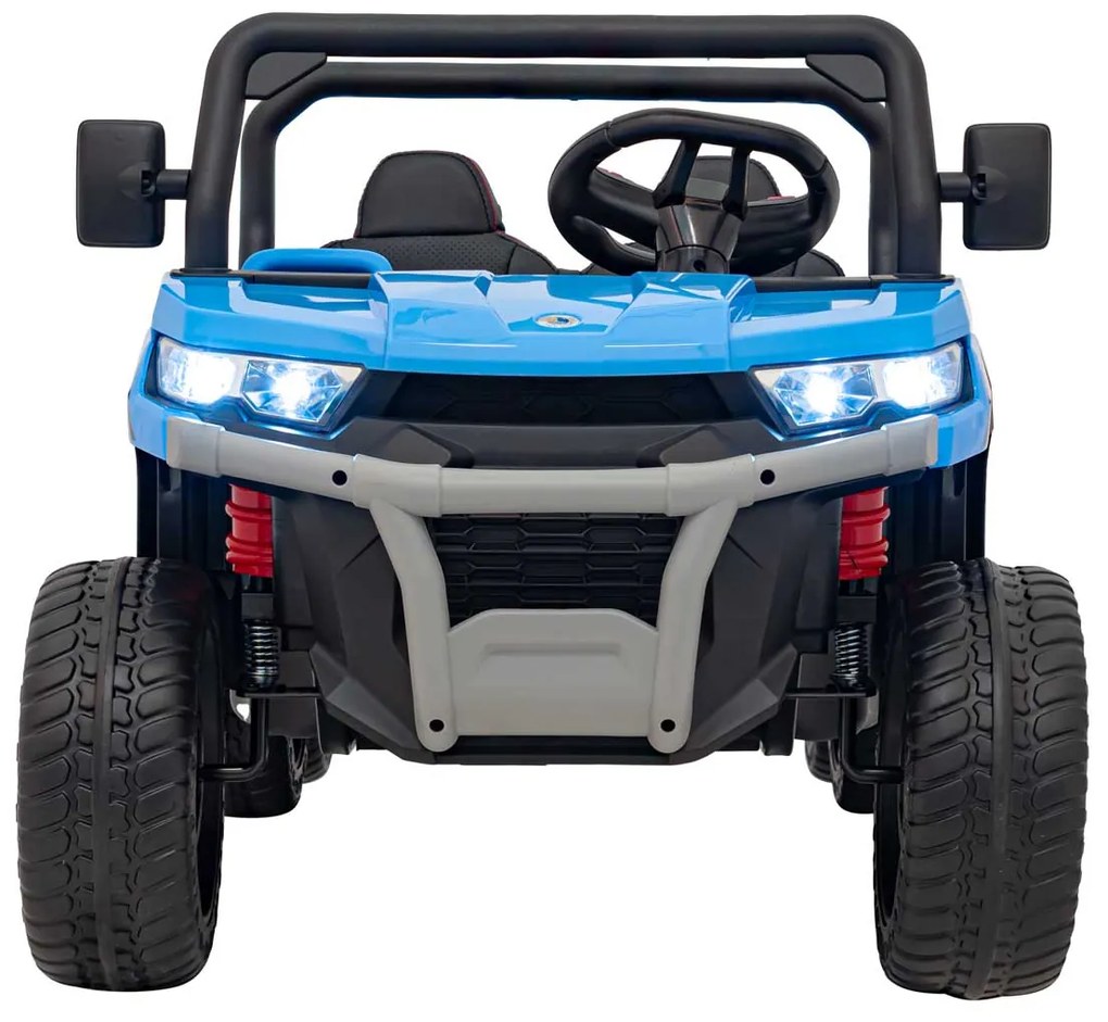 Carro elétrico para Crianças 4x4 12V Farmer Truck Speed 900 Rodas de EVA, Assento de couro Azul