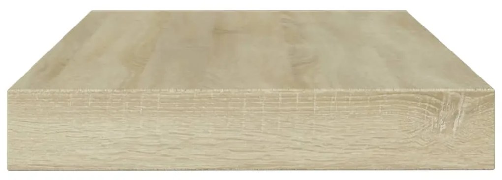 Prateleiras estante 4pcs 100x10x1,5cm contrapl. carvalho sonoma