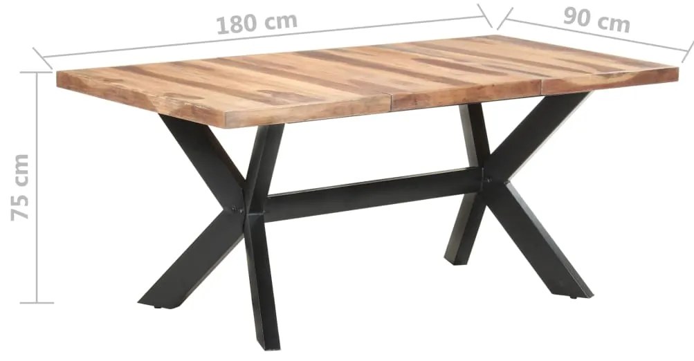 Mesa de jantar 180x90x75 cm madeira maciça c/ acabamento a mel