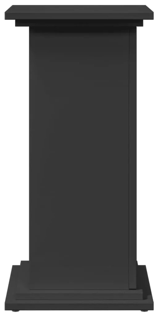 Suporte expositor com arrumação derivados de madeira preto