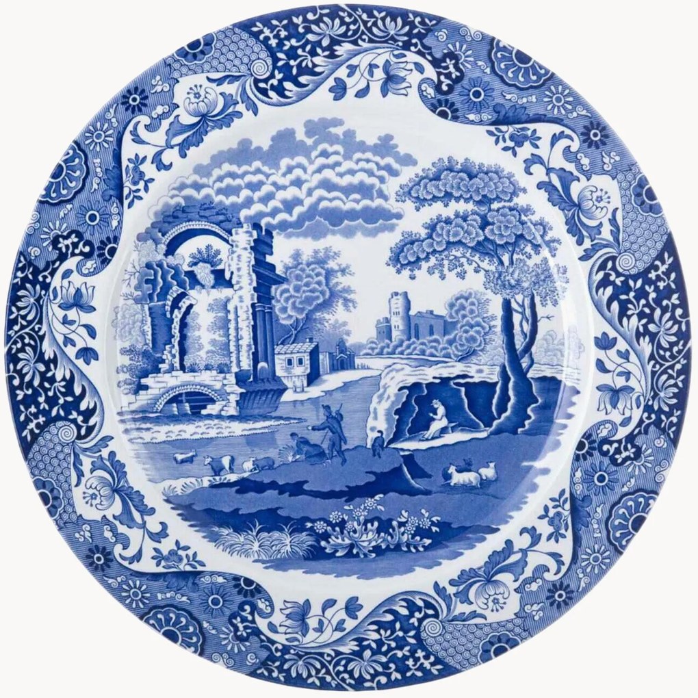Travessa de servir em cerâmica Blue Italian, Ø 30 cm
