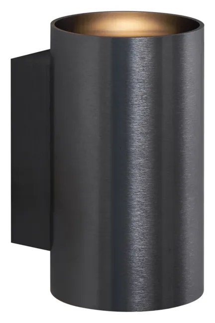 Candeeiro de Parede Moderno Gunmetal Redondo 2 Luzes GU10 50mm - Sandy