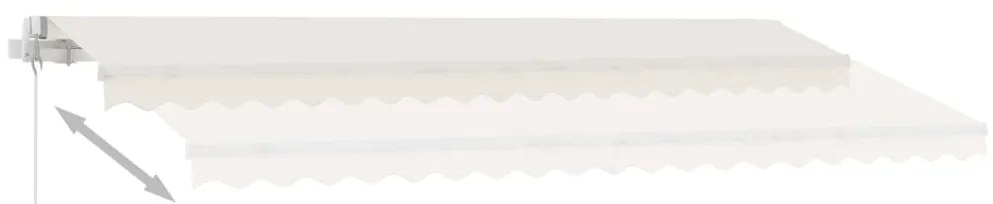 Toldo retrátil manual independente 450x350 cm cor creme
