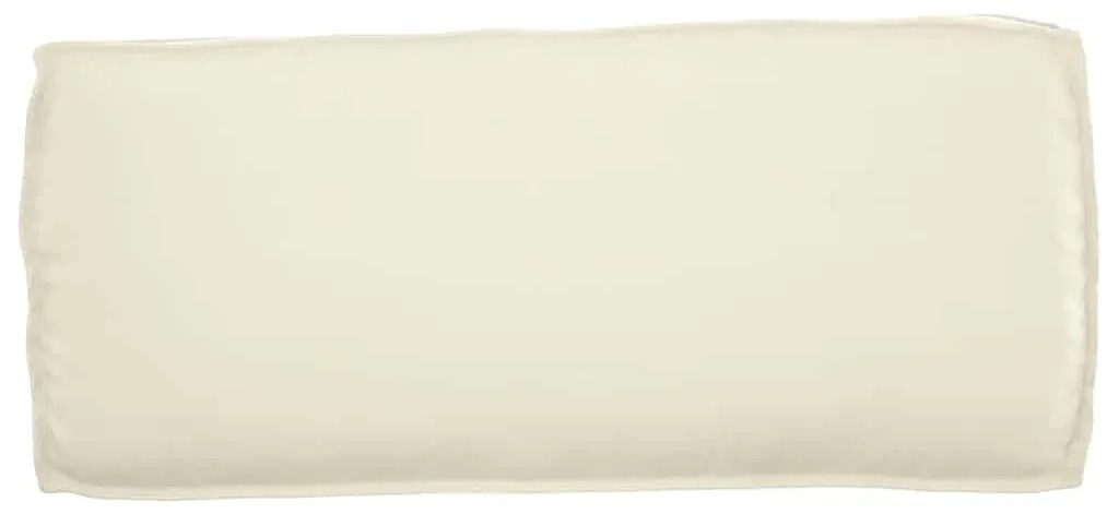 Almofada de Palete para Assento e Costas Creme 120 x 50 x 12 cm Tecido