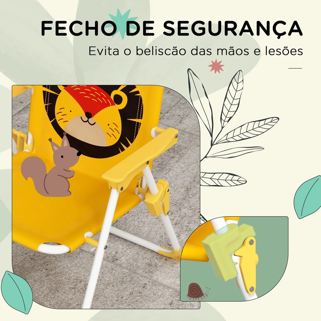 Conjunto Infantil de Mesa e Cadeiras de Exterior Conjunto de 2 Cadeira