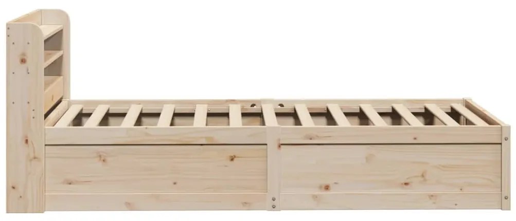 Estrutura de cama com cabeceira 90x200 cm pinho maciço