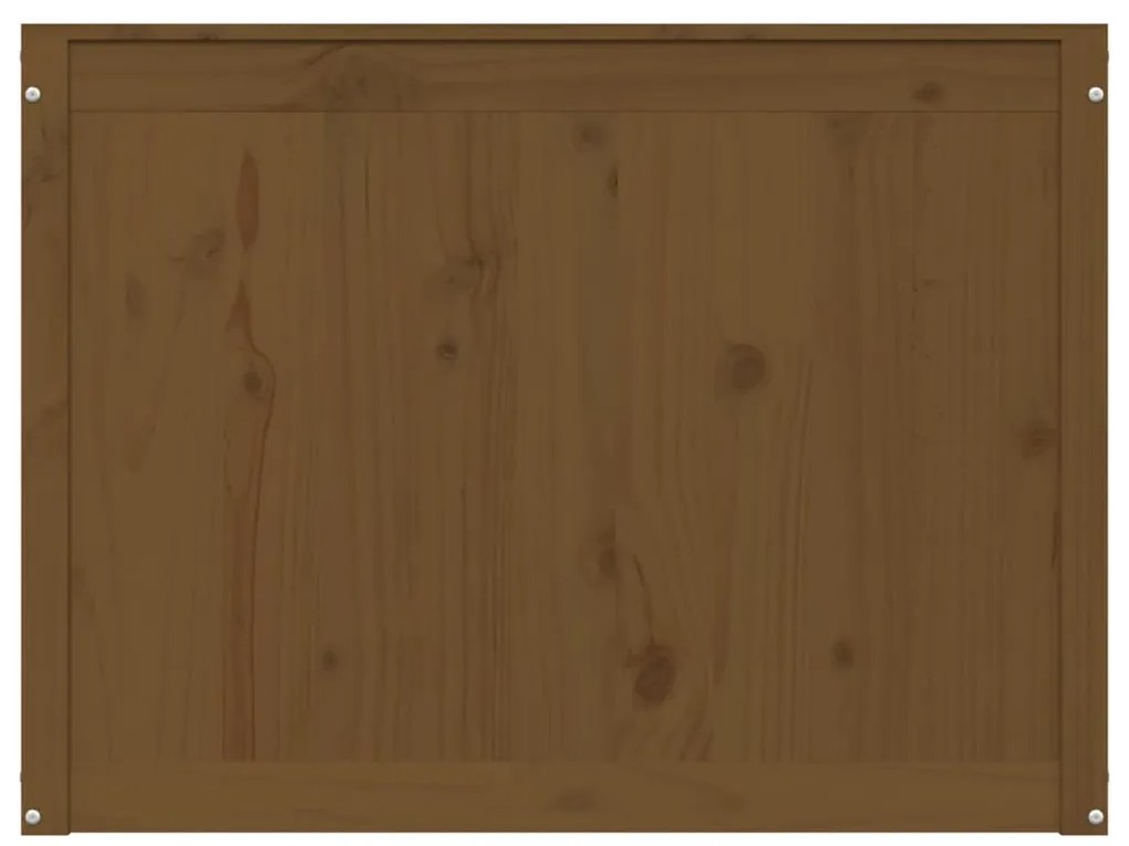 Caixa p/ roupa 88,5x44x66 cm madeira pinho maciça castanho mel