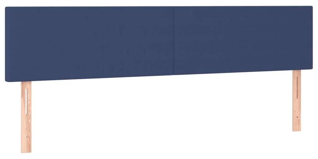 Cama boxspring com colchão 120x190 cm tecido azul