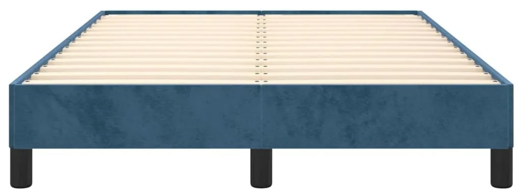 Estrutura de cama sem colchão 120x200 cm veludo azul