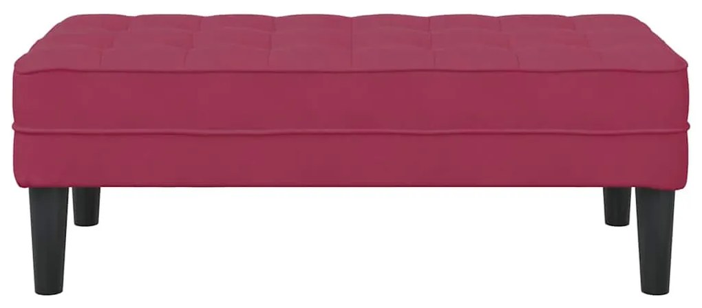 Banco Vermelho Vinho 113x57x39 cm Veludo