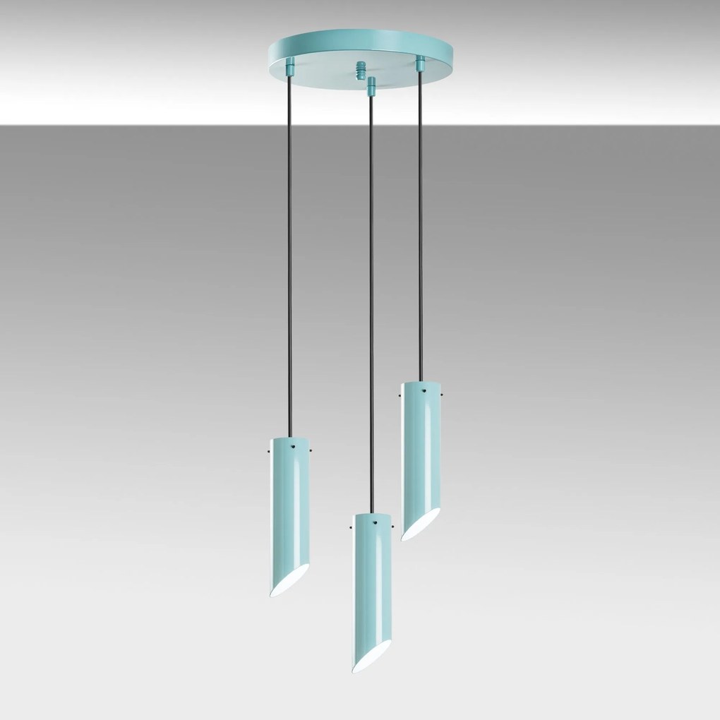 Chandelier Kesik – Turquesa – Diâmetro 40 cm