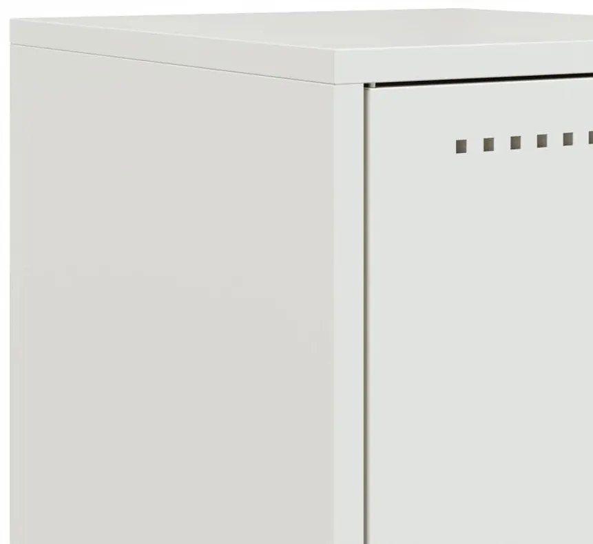 Mesa de cabeceira 36x39x78 cm aço branco