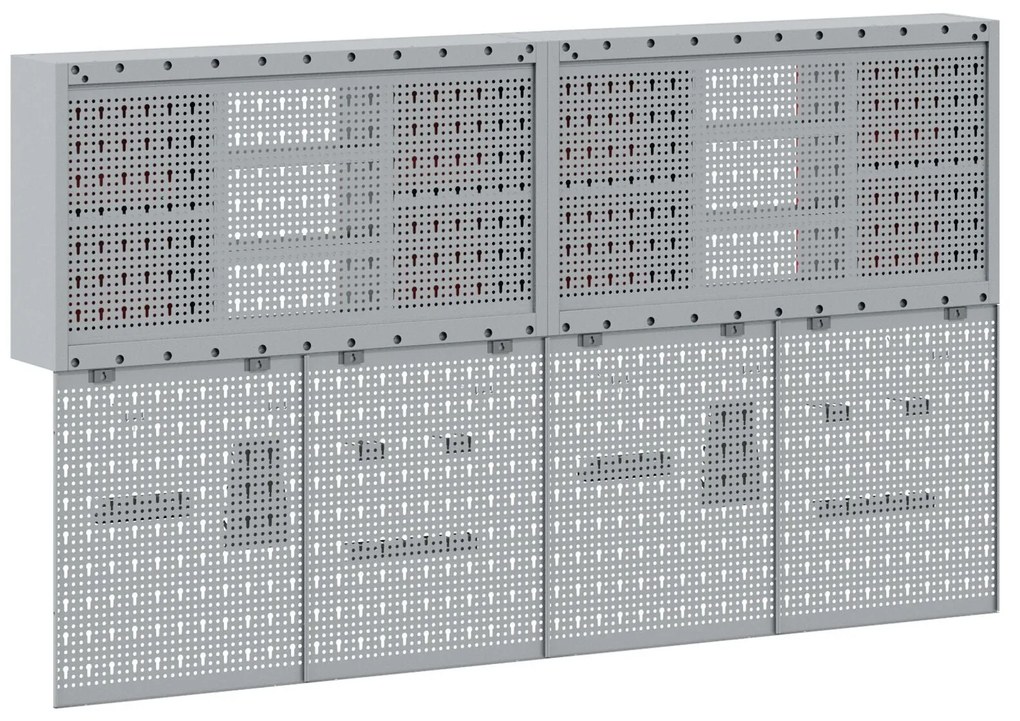 Conjunto de Armário e Painel de Ferramentas VidaXL com 4 Peças Montado