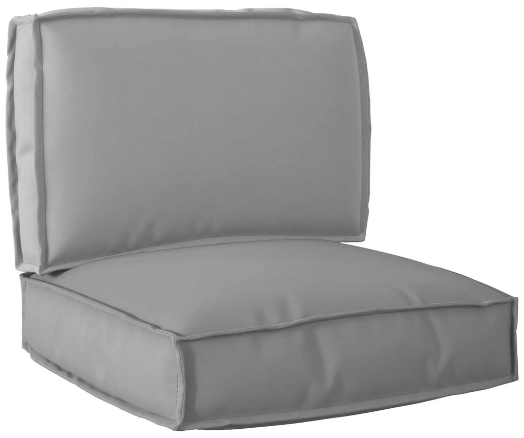 vidaXL Conjunto de Almofadas para Palete 2 pcs Cinzeto Tecido Oxford