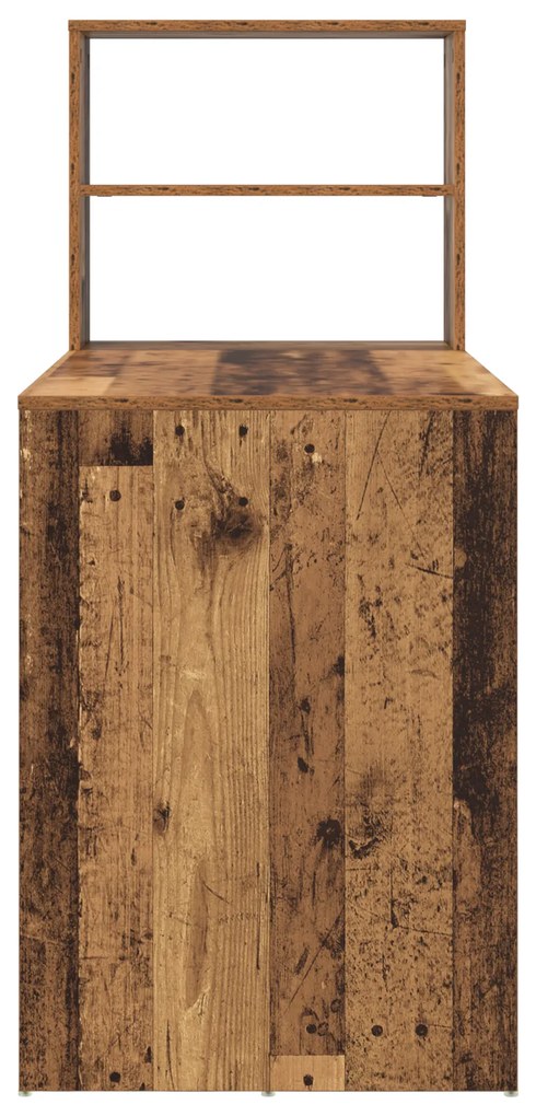 Secretária com Armazenamento Madeira Antiga 113x54x120 cm Madeira Enge
