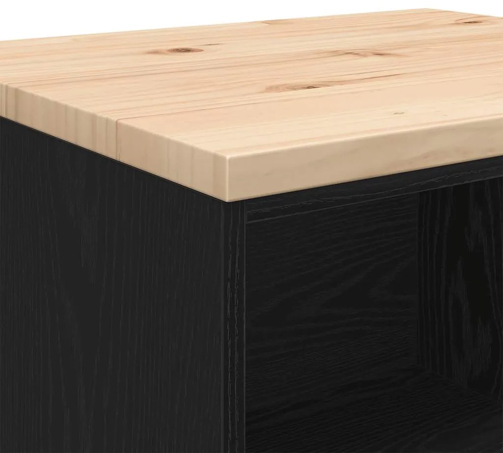 Armário de arrumação de garagem Preto 60x51x85 cm
