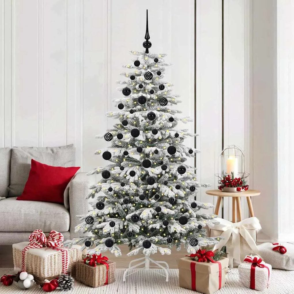 vidaXL Árvore de Natal Articulada Artificial Branco 180 cm PE e PVC