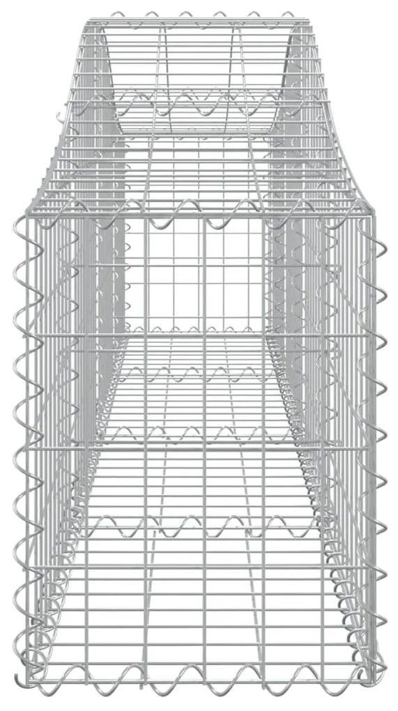 Cestos gabião arqueados 5 pcs 200x30x40/60 cm ferro galvanizado