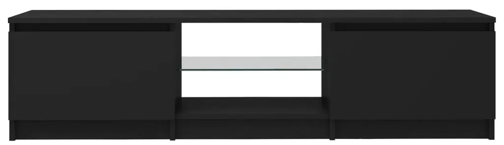 Móvel de TV Vinici com Luzes LED de 140cm - Preto - Design Moderno