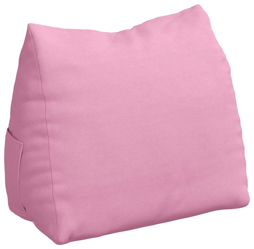 vidaXL Travesseiro para Costas Rosa 60 x 20 x 50 cm tecido
