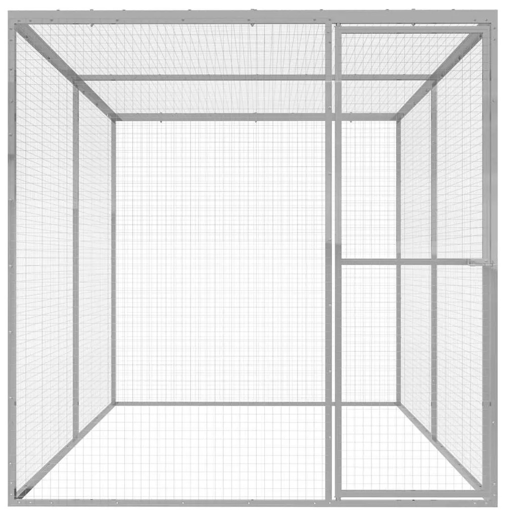 Jaula para gatos 3x1,5x1,5 m aço galvanizado