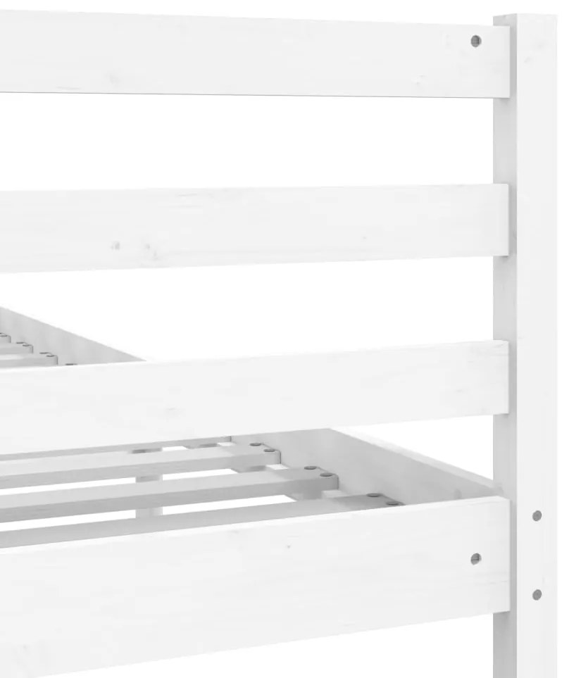 Estrutura cama pequena solteiro 75x190 cm madeira maciça branco