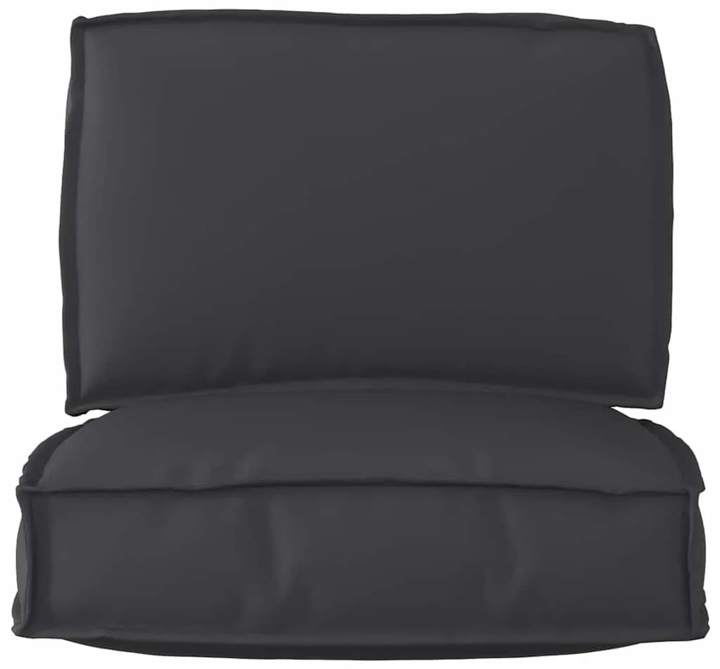 Conjunto de Almofadas de Palete em 2 Peças Preto