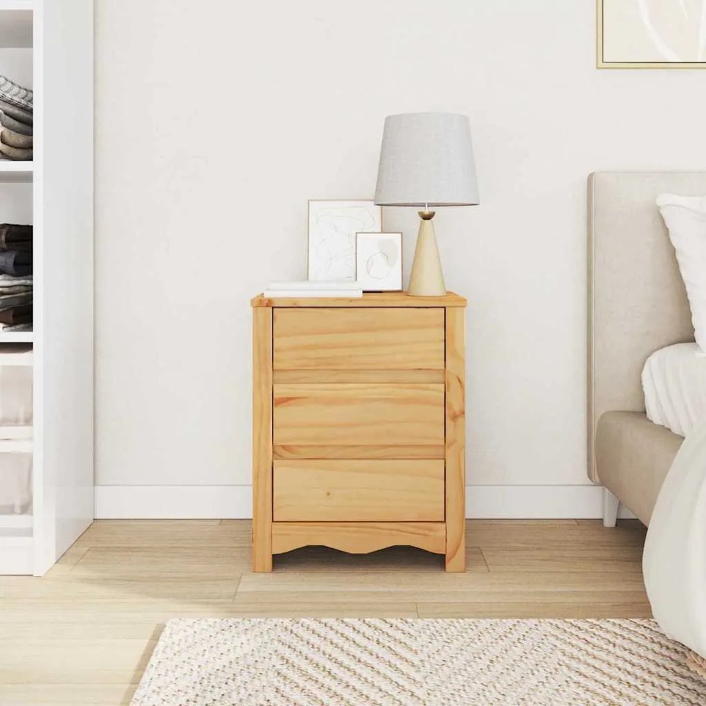 Cabeceira de Cama vidaXL "DRAMMEN" 45x35x56 cm Madeira Sólida de Pinho