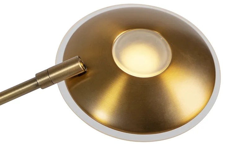 Candeeiro de pé bronze com braço de leitura incl. LED - Ibiza Moderno