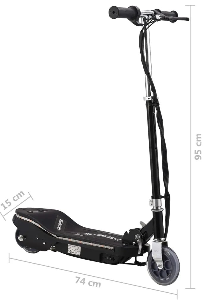 Trotinete/scooter elétrica com LEDs 120 W preto