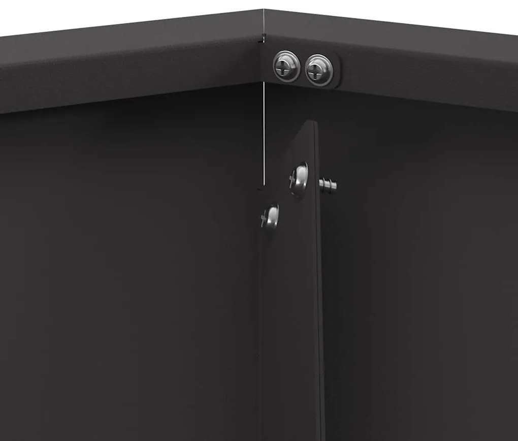 Fogueira Hexagonal vidaXL Preta 100x100x28 cm Aço