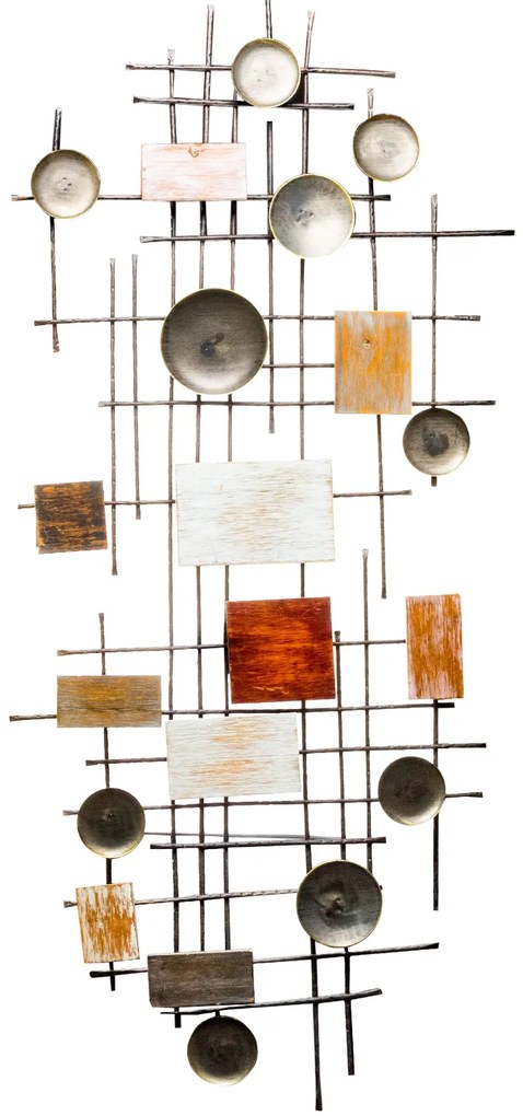 Quadro Abstrato Metal Bafana 136X60cm