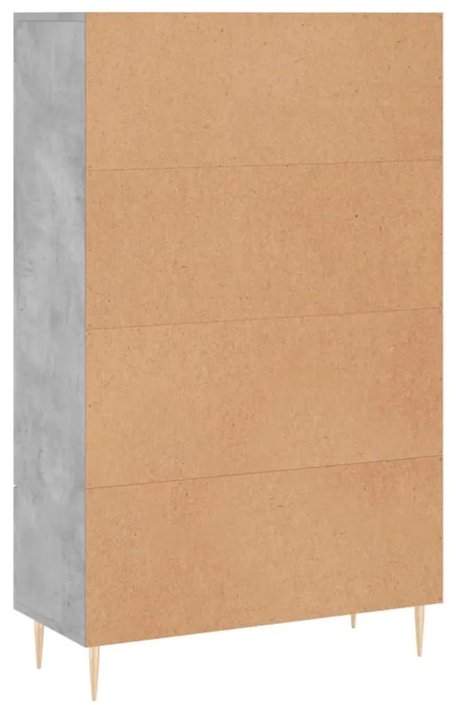 Aparador alto 69,5x31x115 cm derivados de madeira cinza-cimento