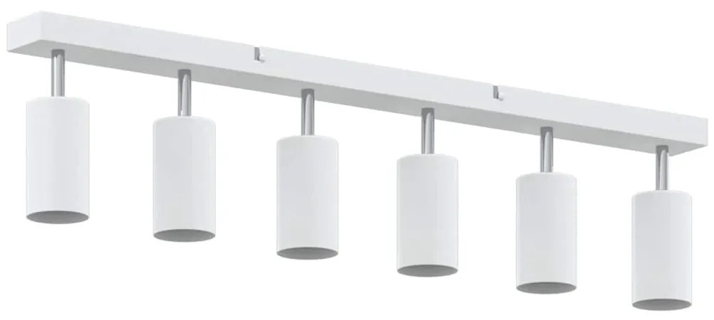Spotlight de Teto 6 Direções Ajustáveis Branco GU10