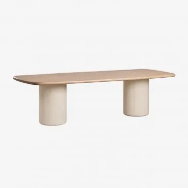 Mesa De Jardim Retangular 270x110 Cm Em Madeira De Acácia Bogotá Marrom Acácia Claro & Beige Tapioca - Sklum